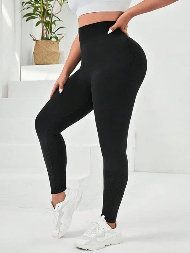 لگ ورزشی زنانه سایز بزرگ/سیملس/پشت پفکی و چین دار/لیفت کننده باسن/جمع کننده شکم و پهلو/بهترین کیفیت