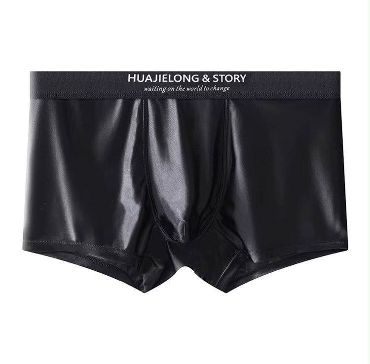 شورت مردانه ساتن HUAJIELONG & STORY | شورت باکسر براق و لطیف( هر پک حاوی ۳ عدد )